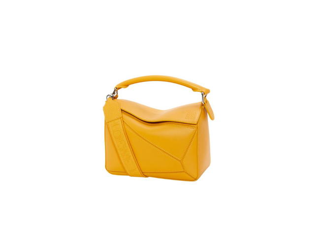 Loewe Loewe Small Puzzle Bag In Satin Calfskin With Palladium Metallic Sunflower - view 1