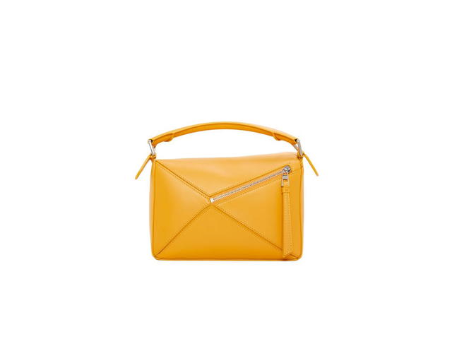Loewe Loewe Small Puzzle Bag In Satin Calfskin With Palladium Metallic Sunflower - view 4