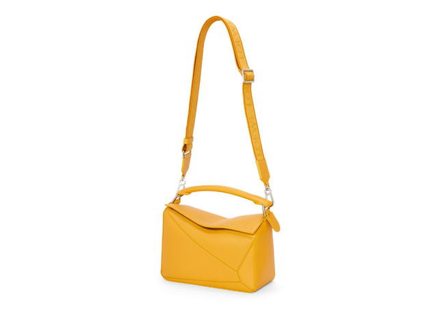 Loewe Loewe Small Puzzle Bag In Satin Calfskin With Palladium Metallic Sunflower - view 5