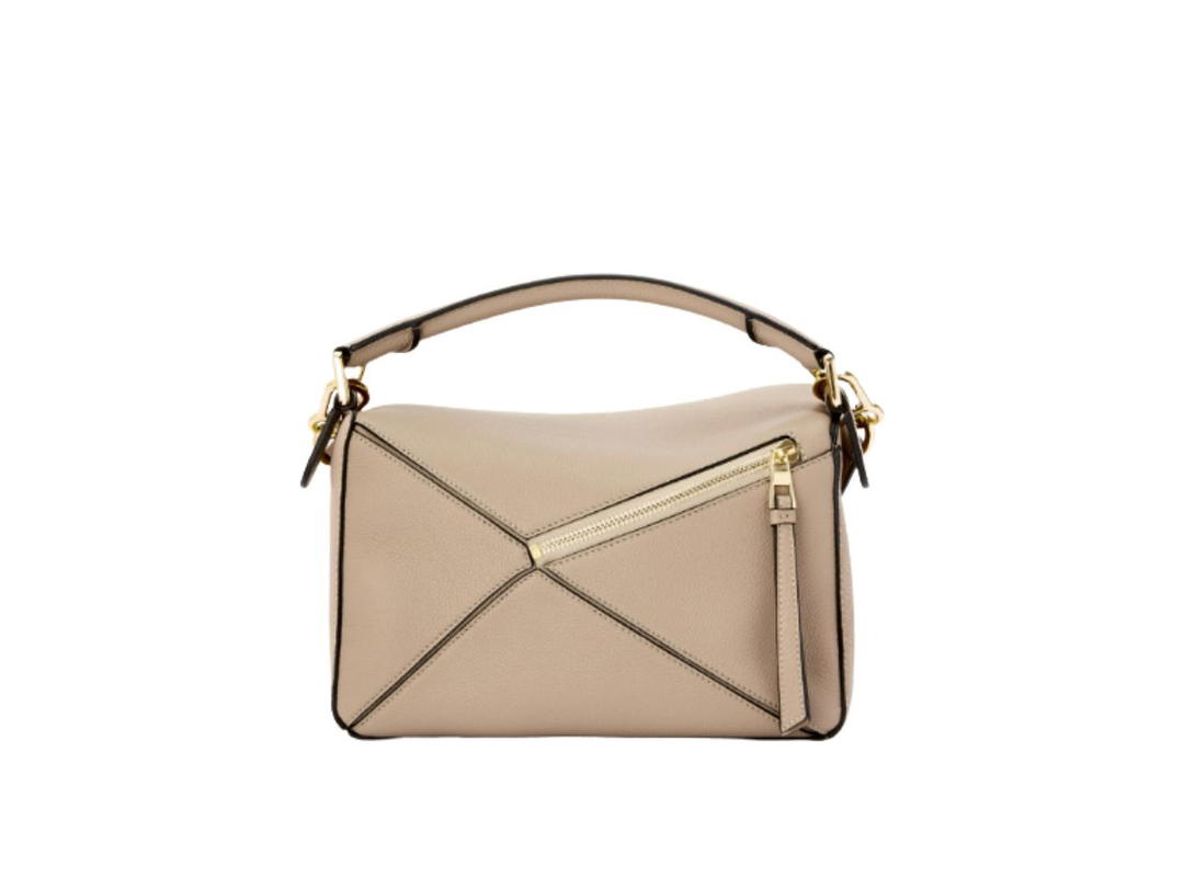 Loewe Loewe Small Puzzle Bag In Soft Grained Calfskin With Gold Metallic  Sand