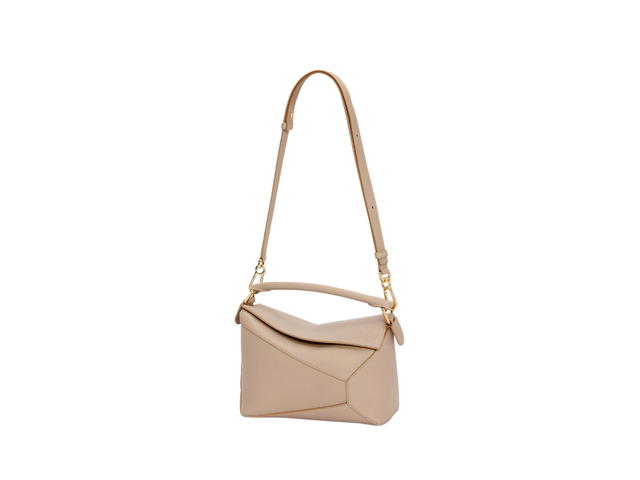 Loewe Loewe Small Puzzle Bag In Soft Grained Calfskin With Gold Hardware Sand - view 3