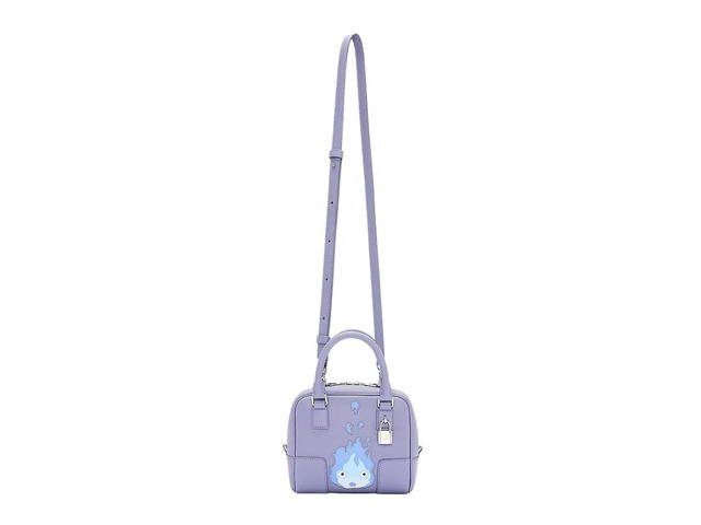 Loewe Loewe x Howl’s Moving Castle Amazona 16 In Calcifer Leather With Palladium Metallic Colour Purple - view 3