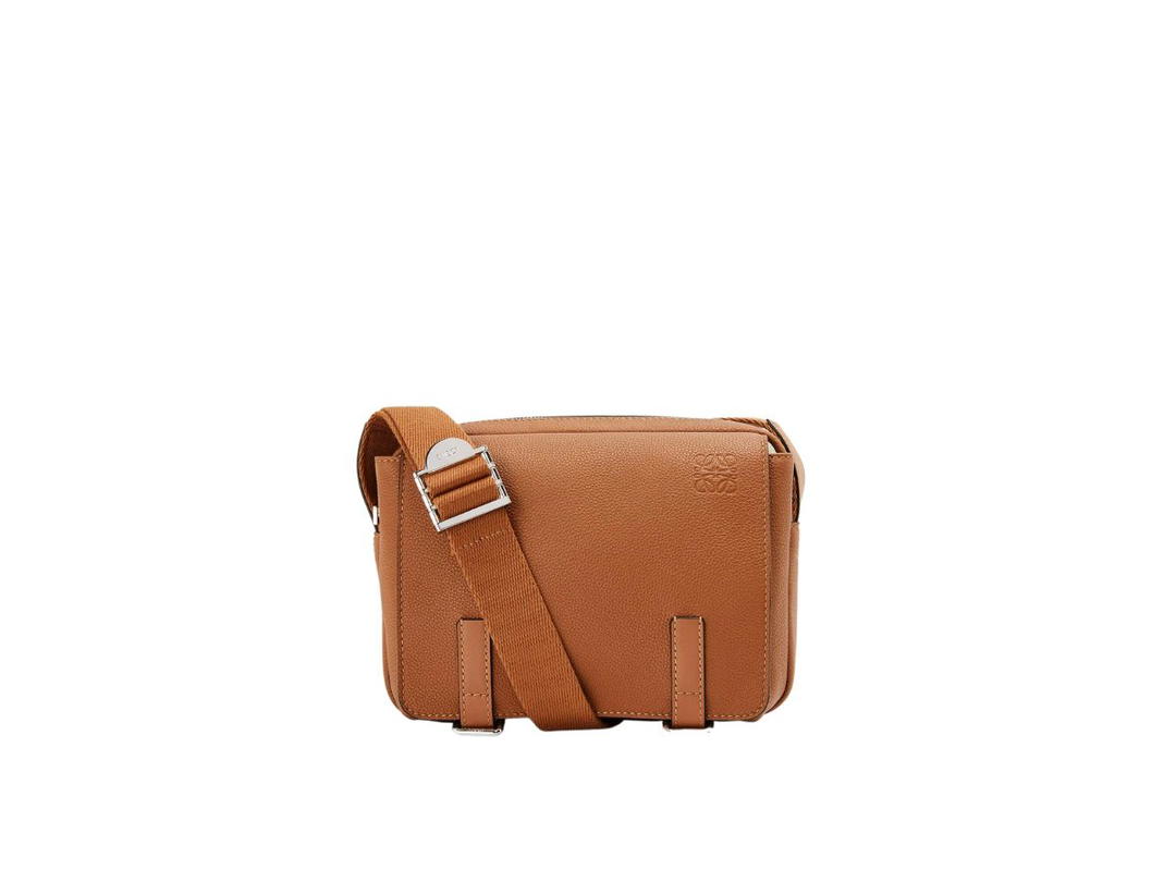 Loewe Loewe XS Military Messenger Bag In Soft Grained Calfskin Tan