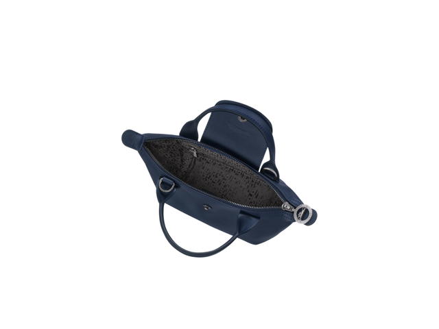 Longchamp Longchamp Le Pliage Xtra XS Handbag In Cowhide Leather With Dark Silver Metal Navy - view 2