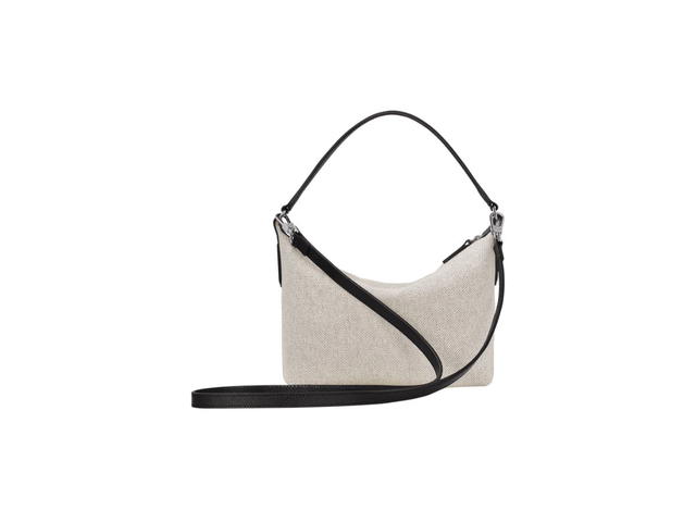 Longchamp Longchamp Essential S Crossbody Bag In Canvas With Silver Color Metallic Hardware Ecru - view 3