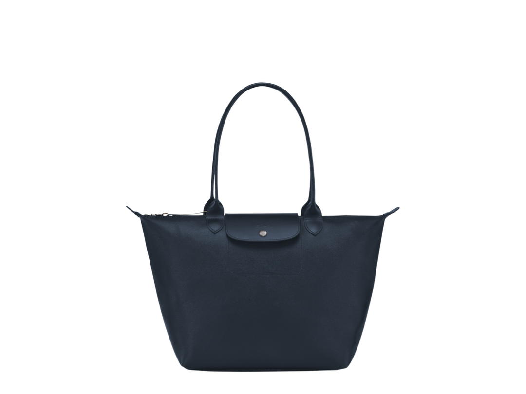 Longchamp Longchamp Le Pliage City Tote Bag L In Canvas With Gold Hardware Navy