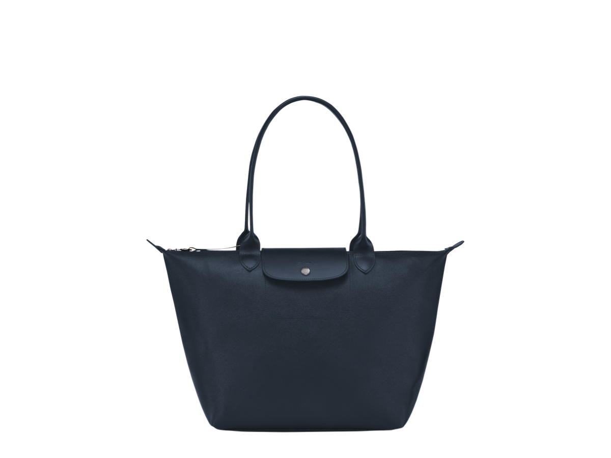 Longchamp Longchamp Le Pliage City Tote Bag L In Canvas With Gold Hardware Navy