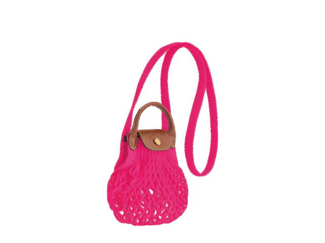 Longchamp Longchamp Le Pliage Filet XS Mesh Bag In Canvas With Gold Color Metallic Hardware Candy - view 2