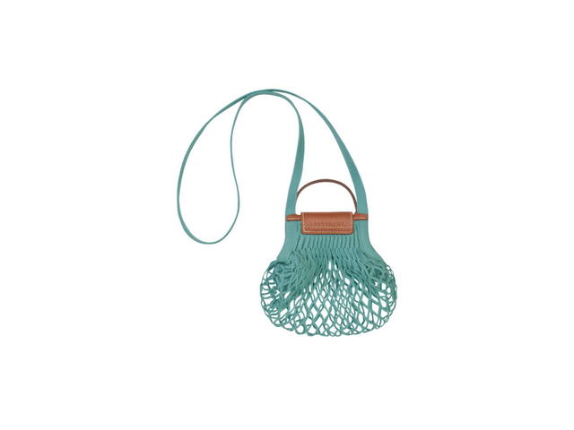 Longchamp Longchamp Le Pliage Filet XS Mesh Bag In Canvas With Gold Color Metallic Hardware Lagoon - view 3
