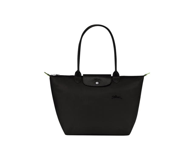 Longchamp Longchamp Le Pliage Green L Tote Bag In Recycled Canvas With Silver Tone Hardware - view 1