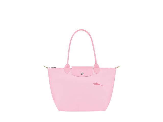 Longchamp Longchamp Le Pliage Green M Tote Bag In Recycled Polyamide Canvas With Silver Color Metallic Hardware Pink - view 1