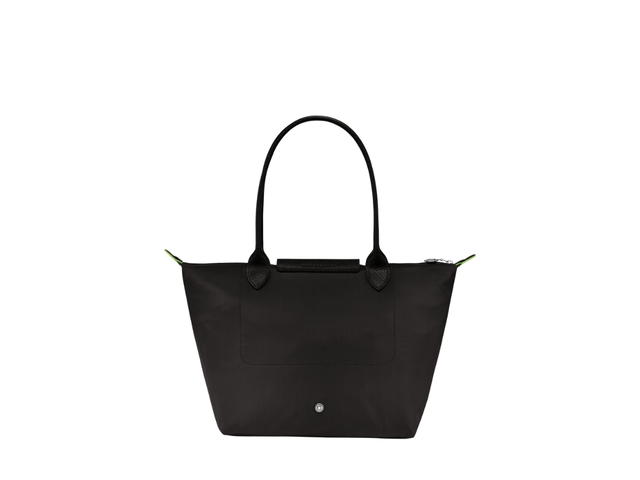 Longchamp Longchamp Le Pliage Green M Tote Bag In Recycled Polyamide Canvas With Silver Color Metallic Hardware Black - view 2