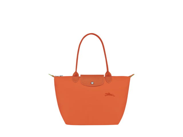 Longchamp Longchamp Le Pliage Green M Tote Bag In Recycled Polyamide Canvas With Silver Color Metallic Hardware Carot - view 1