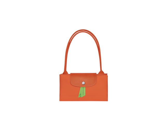 Longchamp Longchamp Le Pliage Green M Tote Bag In Recycled Polyamide Canvas With Silver Color Metallic Hardware Carot - view 3