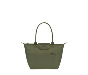 Buy Longchamp Le Pliage Green M Tote Bag In Recycled Polyamide Canvas With Silver Color Metallic Hardware Forest at Sasom – Authentic and Ready to Ship