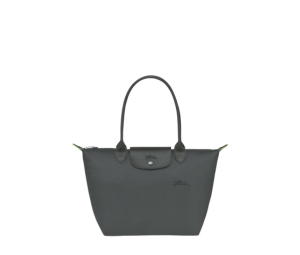 Buy Longchamp Le Pliage Green M Tote Bag In Recycled Polyamide Canvas With Silver Color Metallic Hardware Graphite at Sasom – Authentic and Ready to Ship