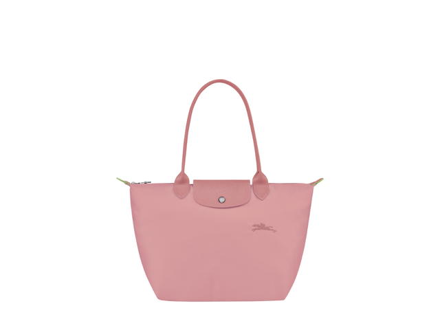 Longchamp Longchamp Le Pliage Green M Tote Bag In Recycled Polyamide Canvas With Silver Color Metallic Hardware Petal Pink - view 1