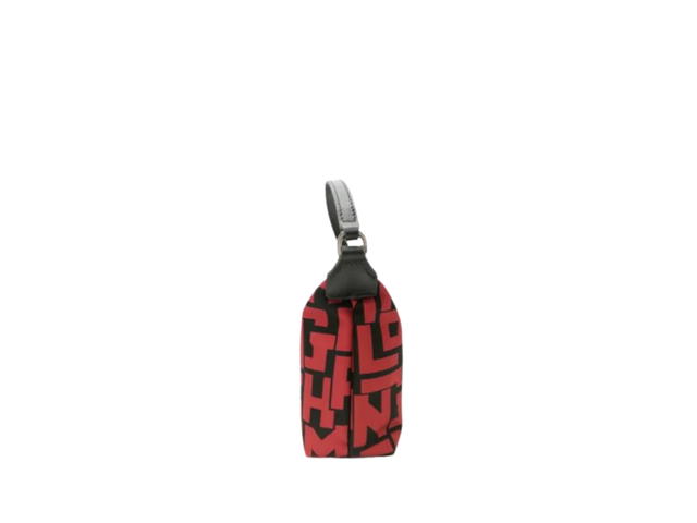 Longchamp Longchamp Le Pliage LGP Clutch In Polyamide Canvas With Silver Hardware Red Black - view 3