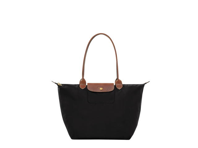 Longchamp Longchamp Le Pliage Original L Tote Bag In Recycled Canvas With Gold Metal Hardware Black - view 1