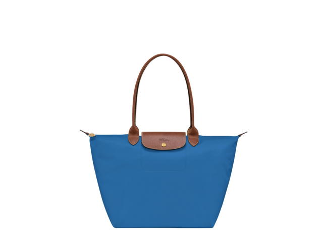 Longchamp Longchamp Le Pliage Original L Tote Bag In Recycled Canvas With Gold Metal Hardware Cobalt - view 1