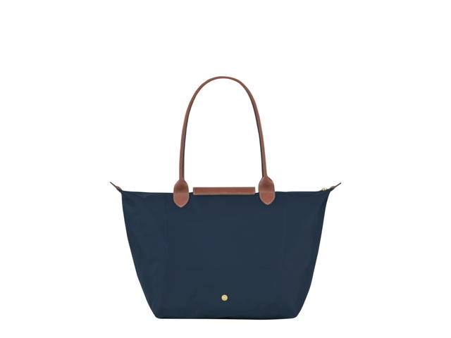 Longchamp Longchamp Le Pliage Original L Tote Bag In Recycled Canvas With Gold Metal Hardware Navy - view 3