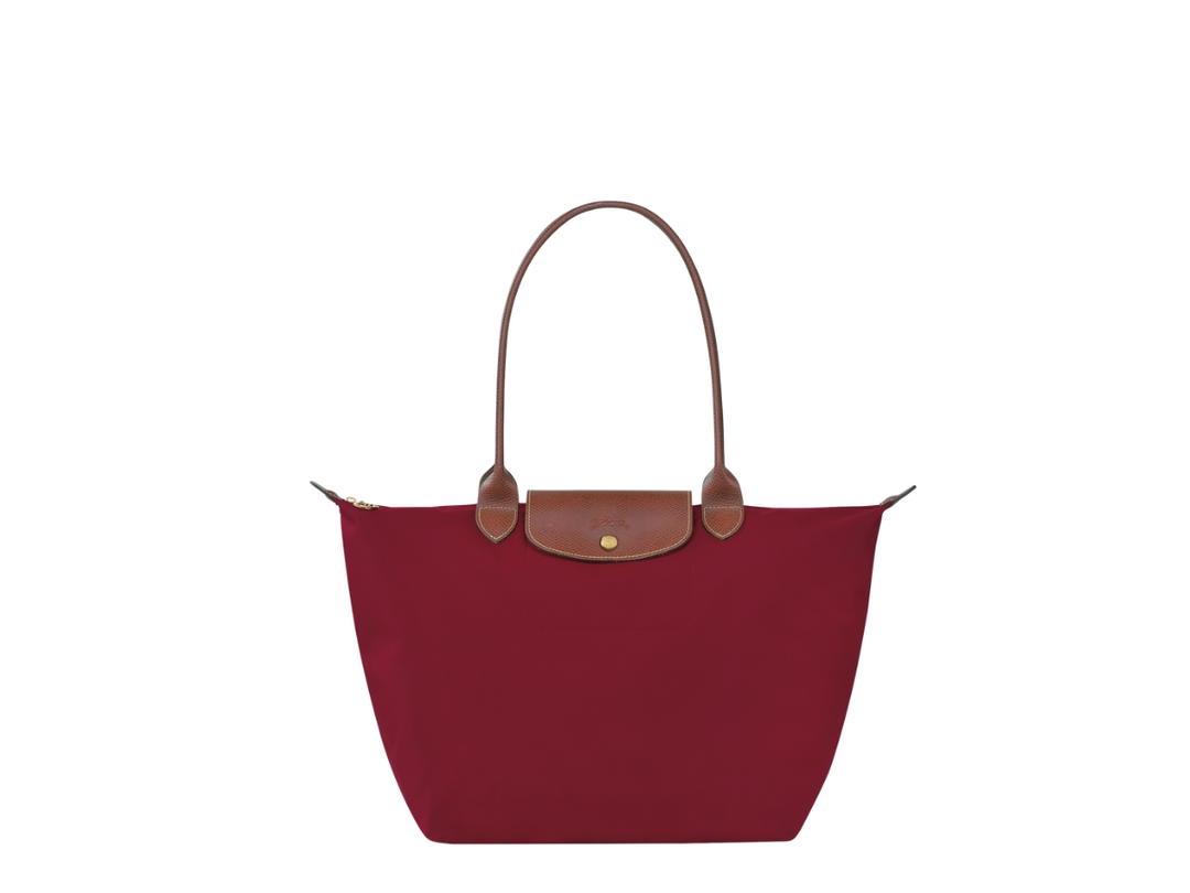 Longchamp Longchamp Le Pliage Original L Tote Bag In Recycled Canvas With Gold Metal Hardware Red
