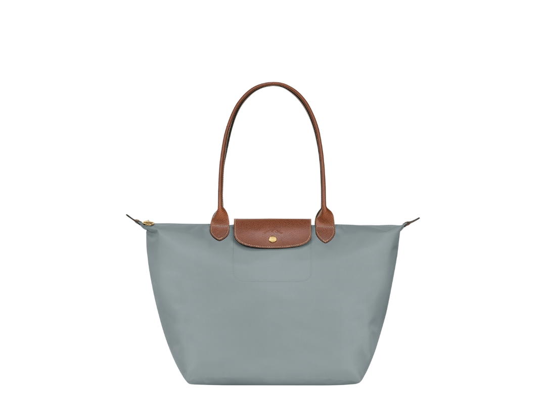 Longchamp Longchamp Le Pliage Original L Tote Bag In Recycled Canvas With Gold Metal Hardware Steel