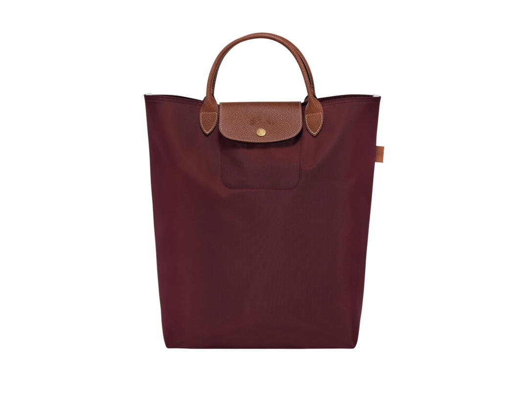Longchamp Longchamp Le Pliage Original M Tote Bag In Recycled Polyamide Canvas With Gold Color Hardware Burgundy