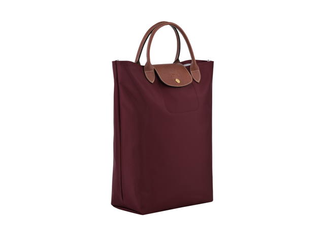 Longchamp Longchamp Le Pliage Original M Tote Bag In Recycled Polyamide Canvas With Gold Color Hardware Burgundy - view 3