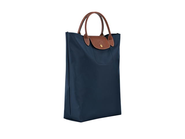 Longchamp Longchamp Le Pliage Original M Tote Bag In Recycled Polyamide Canvas With Gold Color Hardware Navy - view 3