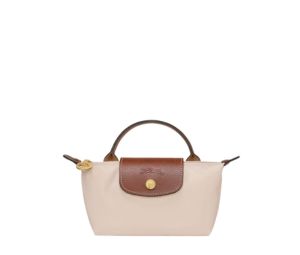 Buy Longchamp Le Pliage Original Pouch With Handle In Recycled Canvas With Gold Hardware Paper at Sasom – Authentic and Ready to Ship