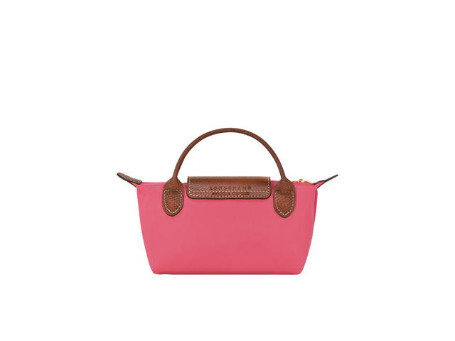 Longchamp Longchamp Le Pliage Original Pouch With Handle In Recycled Canvas With Gold Hardware Grenadine - view 2