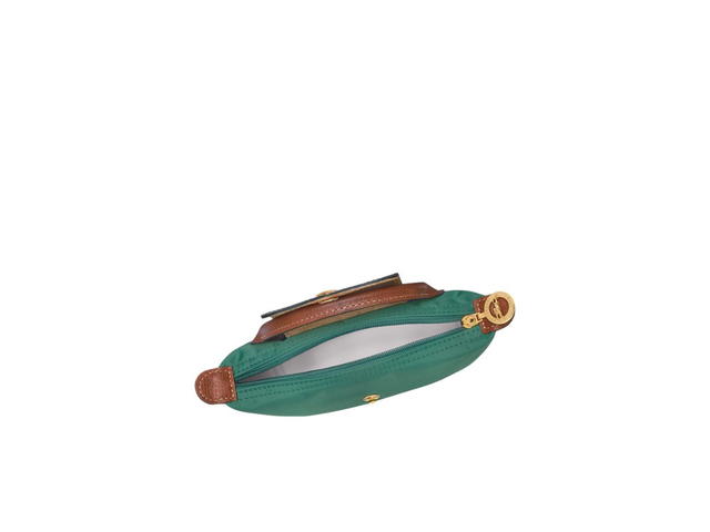Longchamp Longchamp Le Pliage Original Pouch With Handle In Recycled Canvas With Gold Hardware Sage - view 4