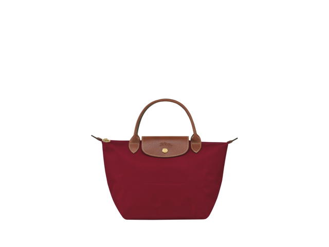 Longchamp Longchamp Le Pliage Original S Handbag In Recycled Canvas With Gold Color Metallic Hardware Dark Red - view 1