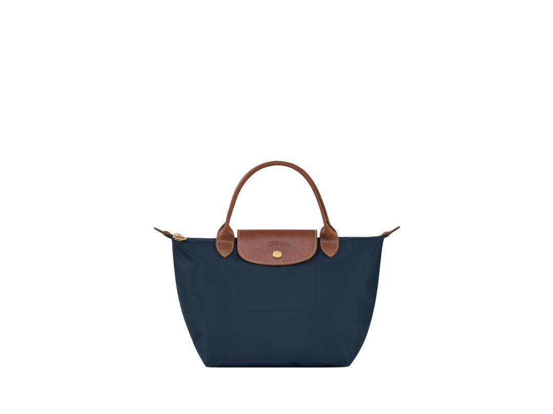 Longchamp Longchamp Le Pliage Original S Handbag In Recycled Canvas With Gold Color Metallic Hardware Navy