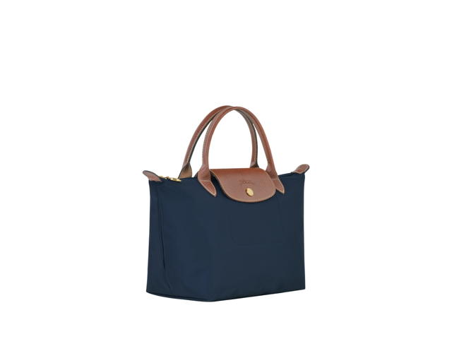 Longchamp Longchamp Le Pliage Original S Handbag In Recycled Canvas With Gold Color Metallic Hardware Navy - view 2