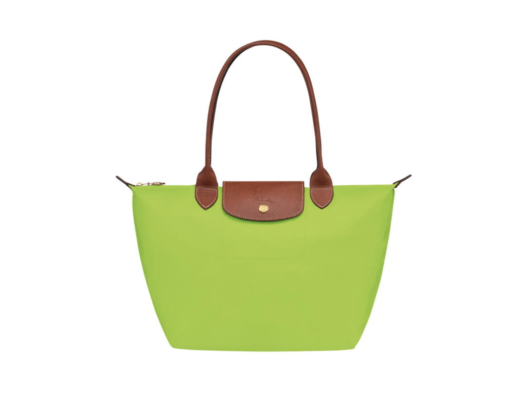 Longchamp Longchamp Le Pliage Original Tote Bag M In Recycled Canvas With Gold Hardware Green Light