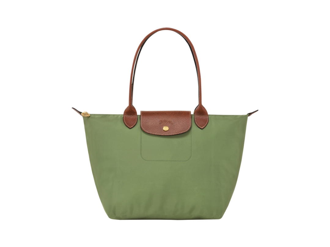Longchamp Longchamp Le Pliage Original Tote Bag M In Recycled Canvas With Gold Hardware Lawn Grenadine