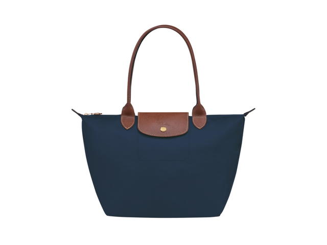 Longchamp Longchamp Le Pliage Original Tote Bag M In Recycled Canvas With Gold Hardware Navy - view 1
