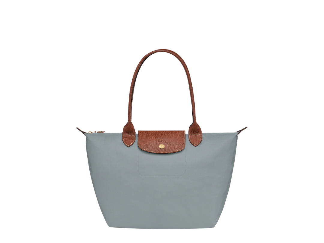Longchamp Longchamp Le Pliage Original Tote Bag M In Recycled Canvas With Gold Hardware Steel