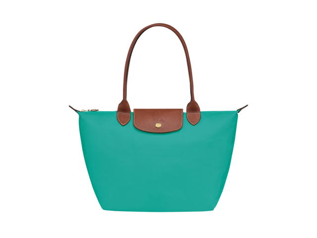 Longchamp Longchamp Le Pliage Original Tote Bag M In Recycled Canvas With Gold Hardware Turquoise - view 1