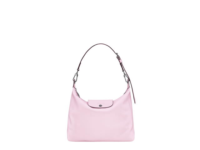 Longchamp Longchamp Le Pliage Xtra M Hobo Bag In Cowhide Leather With Dark Silver Metal Hardware Petal Pink - view 1