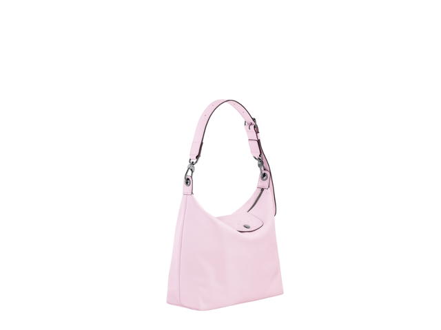 Longchamp Longchamp Le Pliage Xtra M Hobo Bag In Cowhide Leather With Dark Silver Metal Hardware Petal Pink - view 2