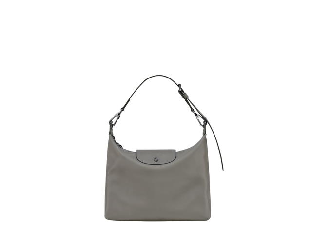 Longchamp Longchamp Le Pliage Xtra M Hobo Bag In Cowhide Leather With Dark Silver Metal Hardware Turtledove - view 1