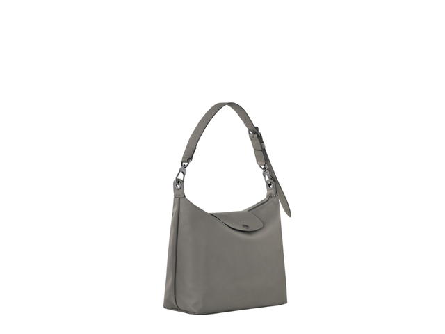 Longchamp Longchamp Le Pliage Xtra M Hobo Bag In Cowhide Leather With Dark Silver Metal Hardware Turtledove - view 2