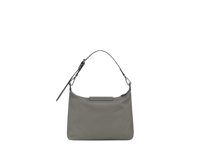Longchamp Longchamp Le Pliage Xtra M Hobo Bag In Cowhide Leather With Dark Silver Metal Hardware Turtledove - view 3