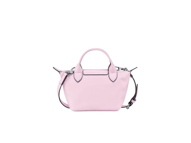 Longchamp Longchamp Le Pliage Xtra XS Handbag In Cowhide Leather With Dark Silver Metal Petal - view 3