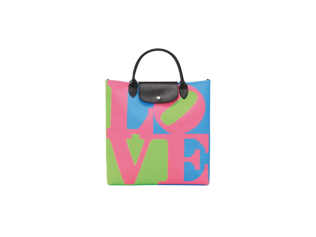 Longchamp Longchamp X Robert Indiana L Handbag In Canvas Pink