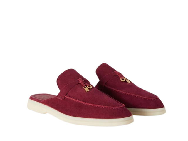 Loro Piana Loro Piana Babouche Charms Walk Loafers In Suede Bright Amaranth (W) - view 2