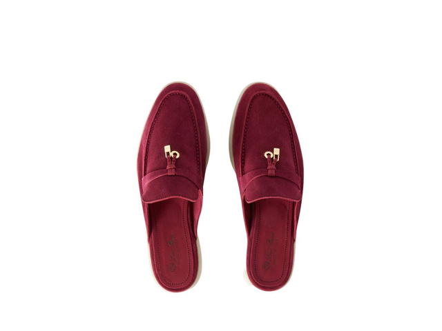 Loro Piana Loro Piana Babouche Charms Walk Loafers In Suede Bright Amaranth (W) - view 4